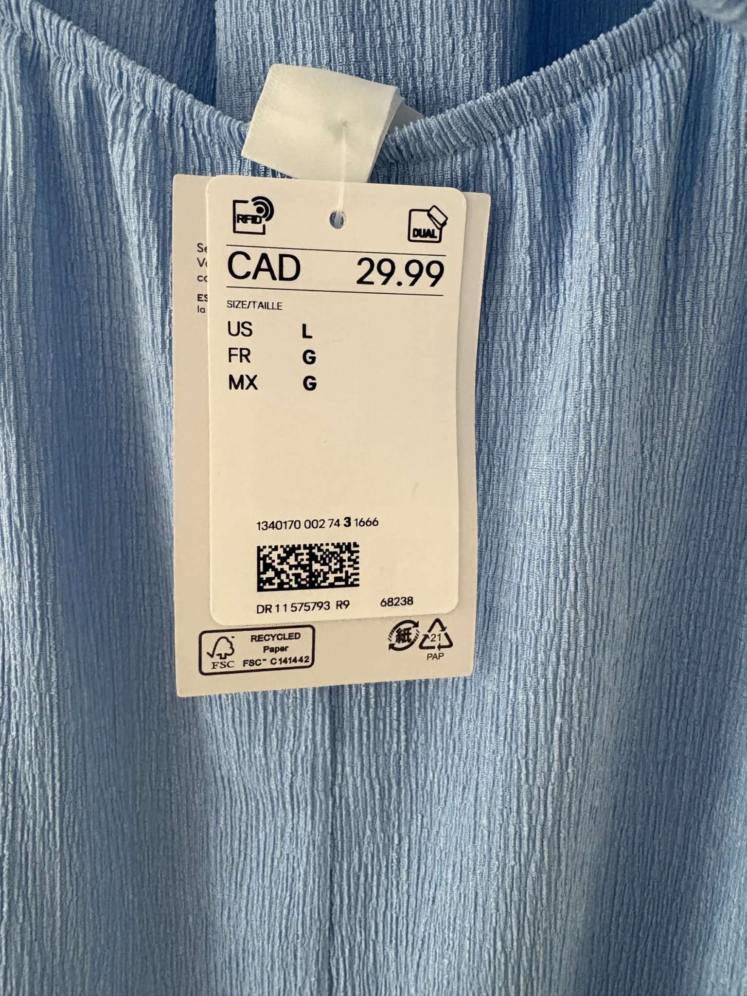 Image for Brand-new blue backless dress from H&M