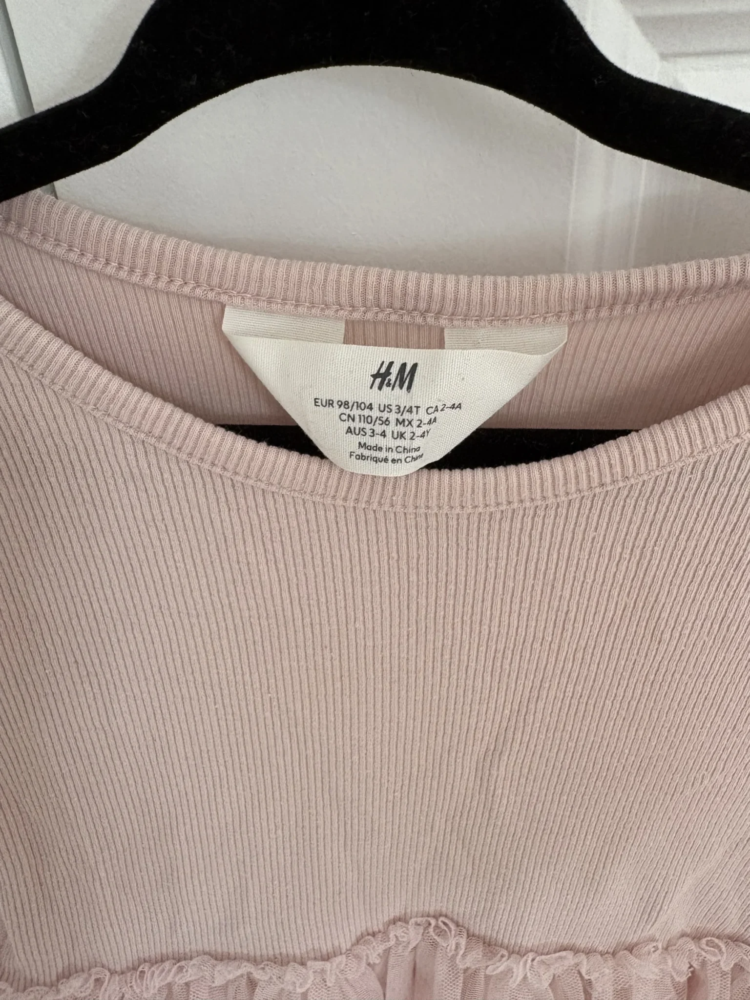 Image for Pink tulle dress from H&M