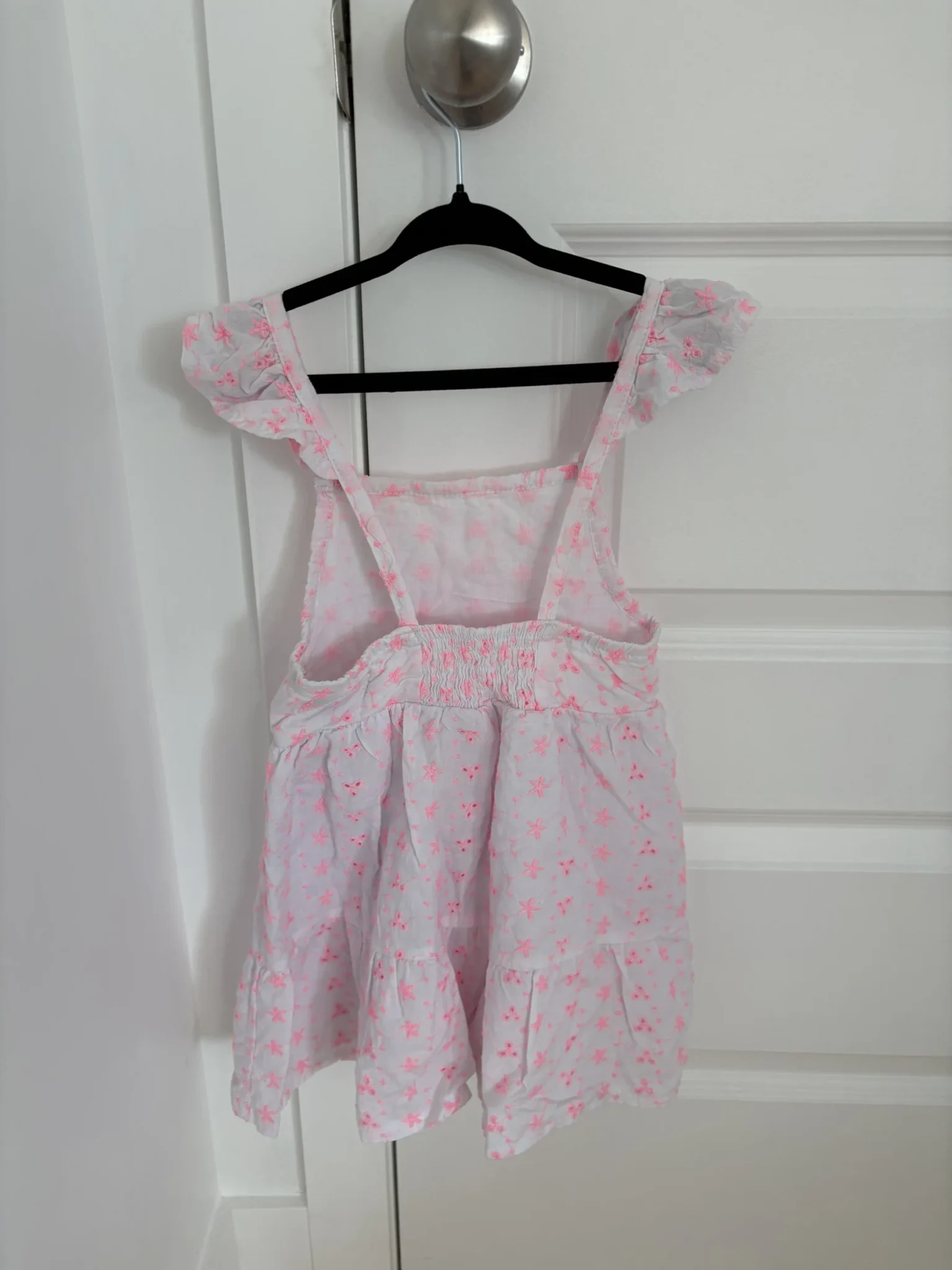 Image for White and pink dress with eyelets