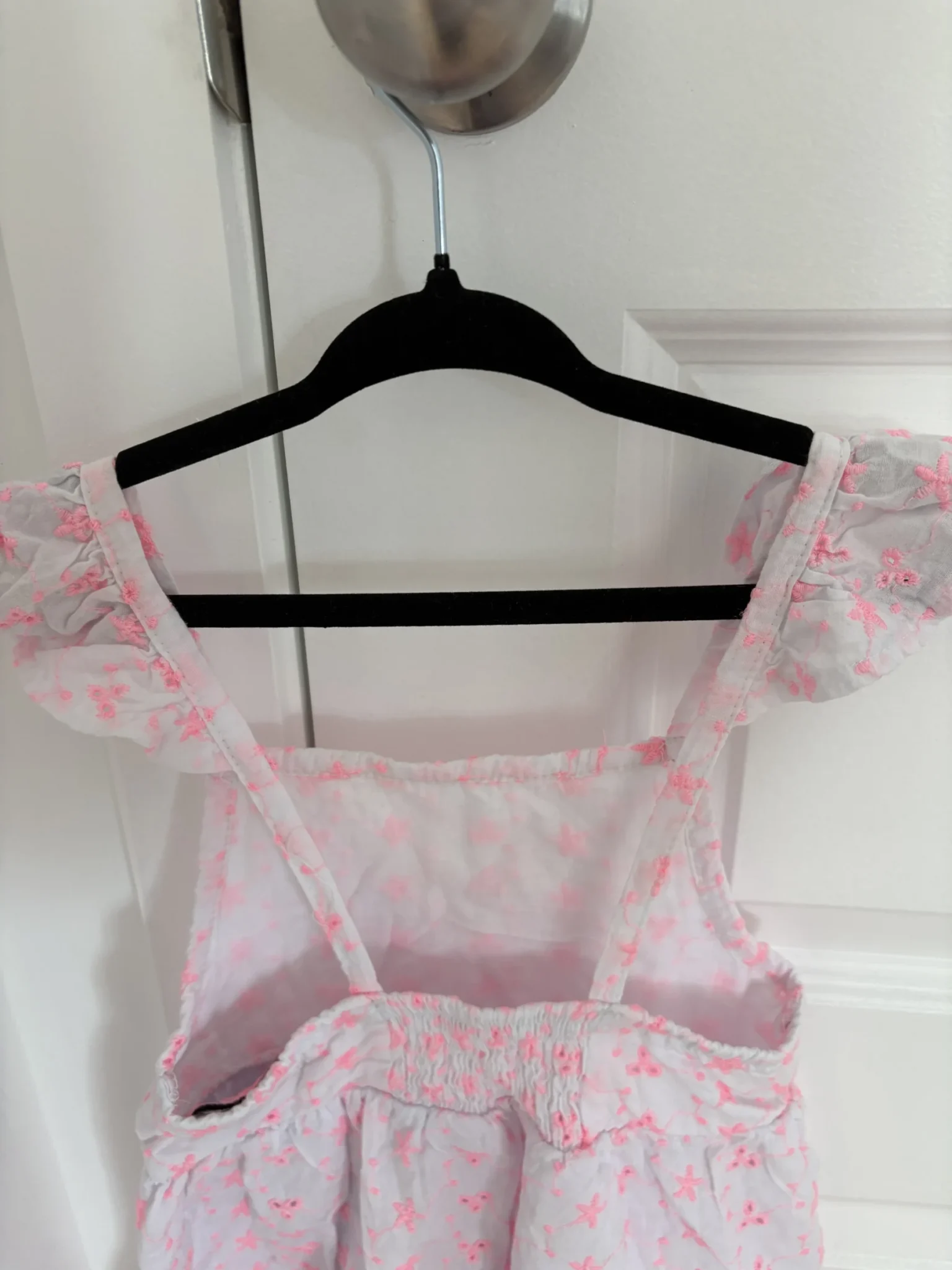Image for White and pink dress with eyelets