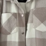 Thumbnail for Hollister cream and dusky pink shirt-style coat