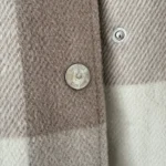Thumbnail for Hollister cream and dusky pink shirt-style coat