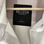 Thumbnail for Hollister cream and dusky pink shirt-style coat