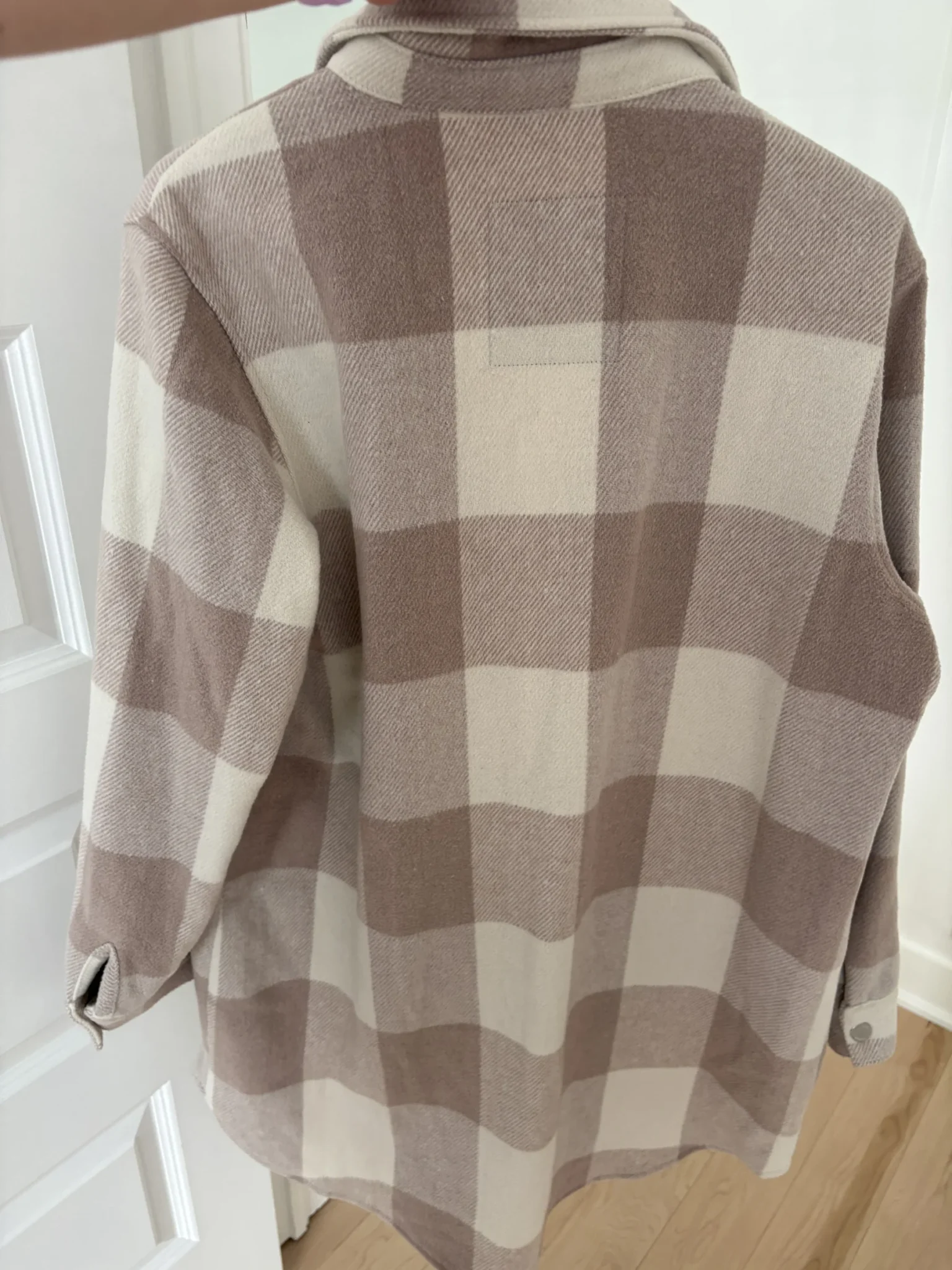Image for Hollister cream and dusky pink shirt-style coat