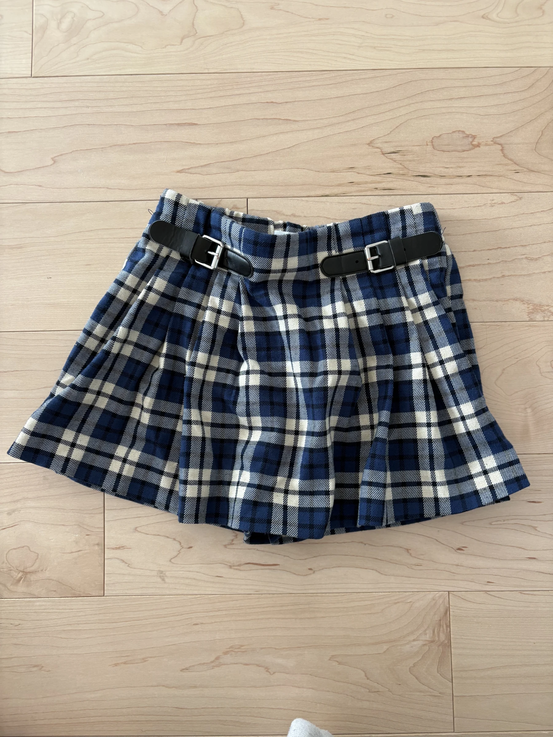 Zara checked skirt-shorts Zara seconde main