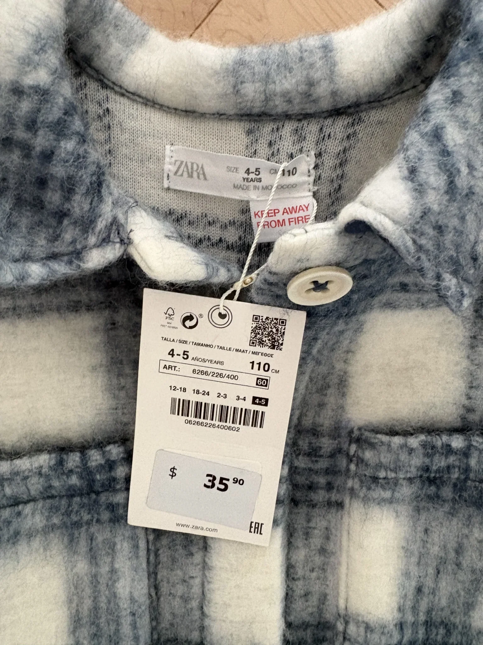 Image for Brand-new Zara shirt-style coat