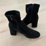 Thumbnail for Yellow black heeled ankle boots
