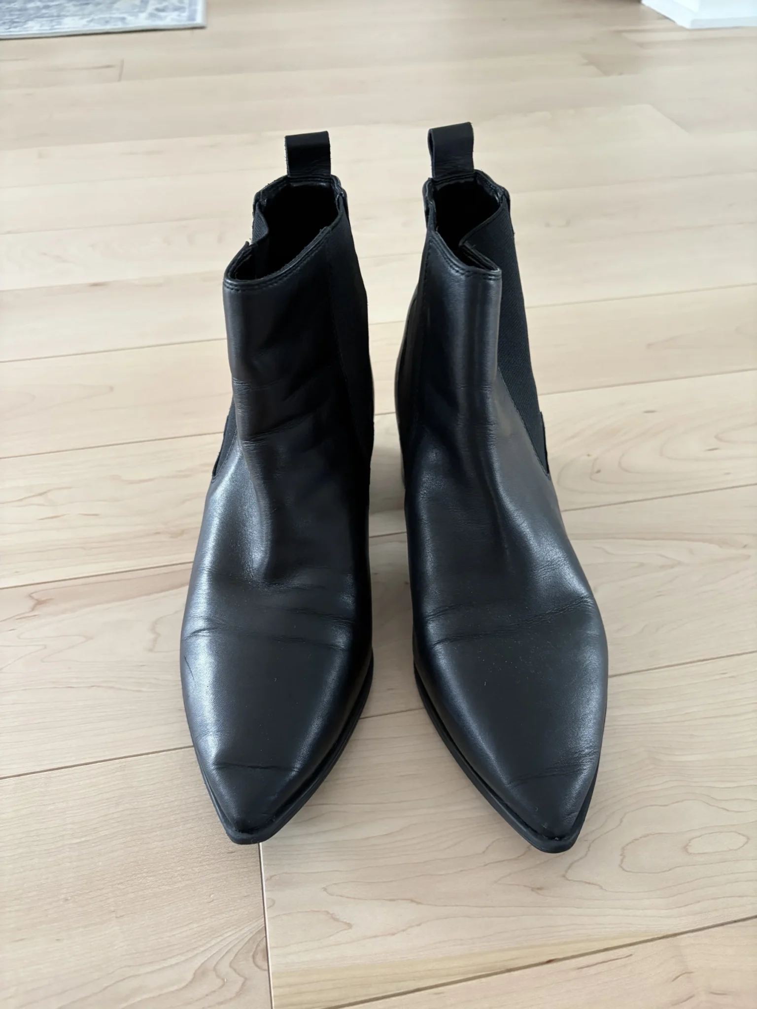 Image for Nine West black leather ankle boots