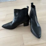 Thumbnail for Nine West black leather ankle boots