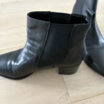 Thumbnail for Nine West black leather ankle boots