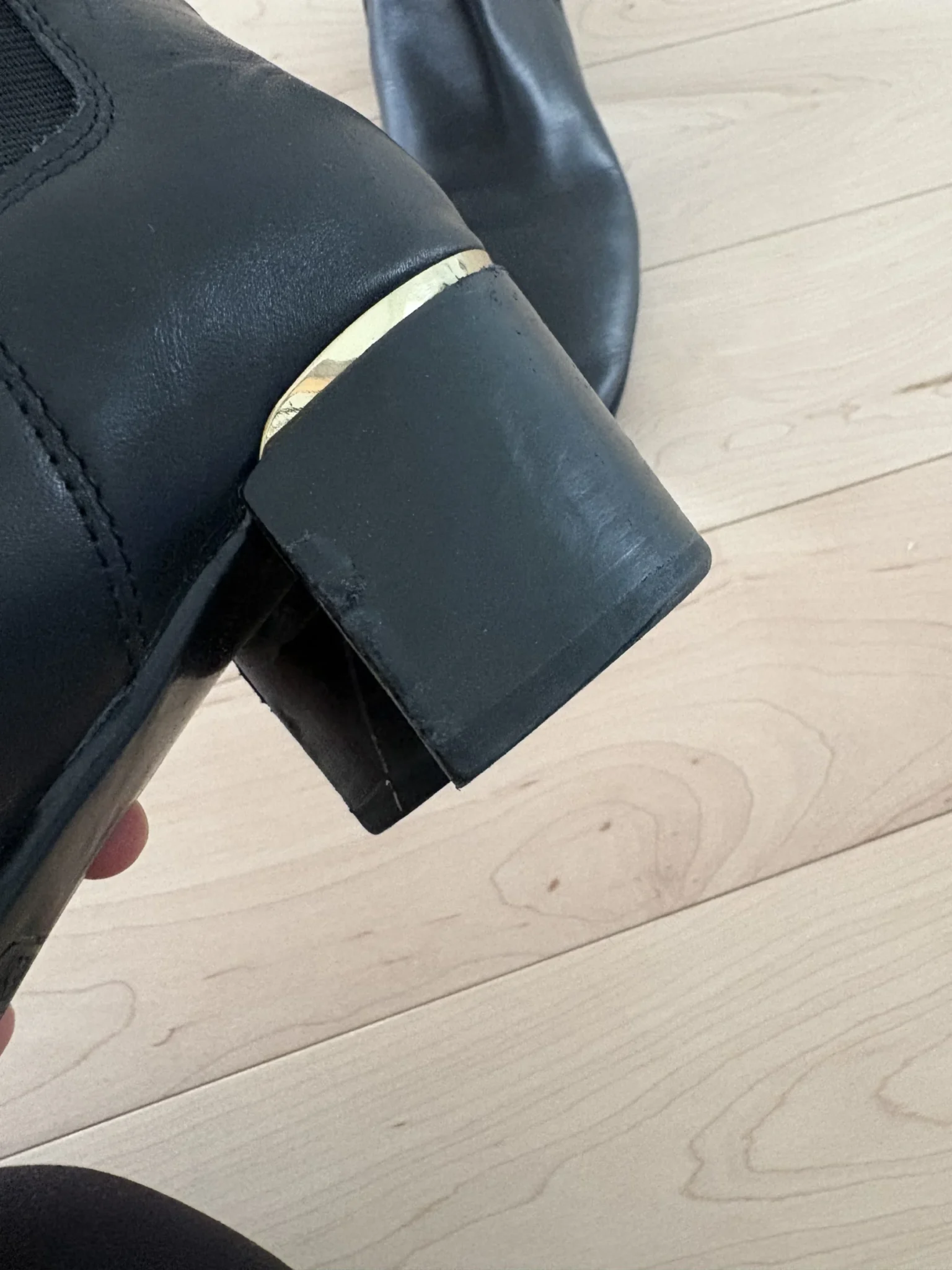 Image for Nine West black leather ankle boots
