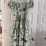 Featured thumbnail for Brand-new green and cream maxi dress by George
