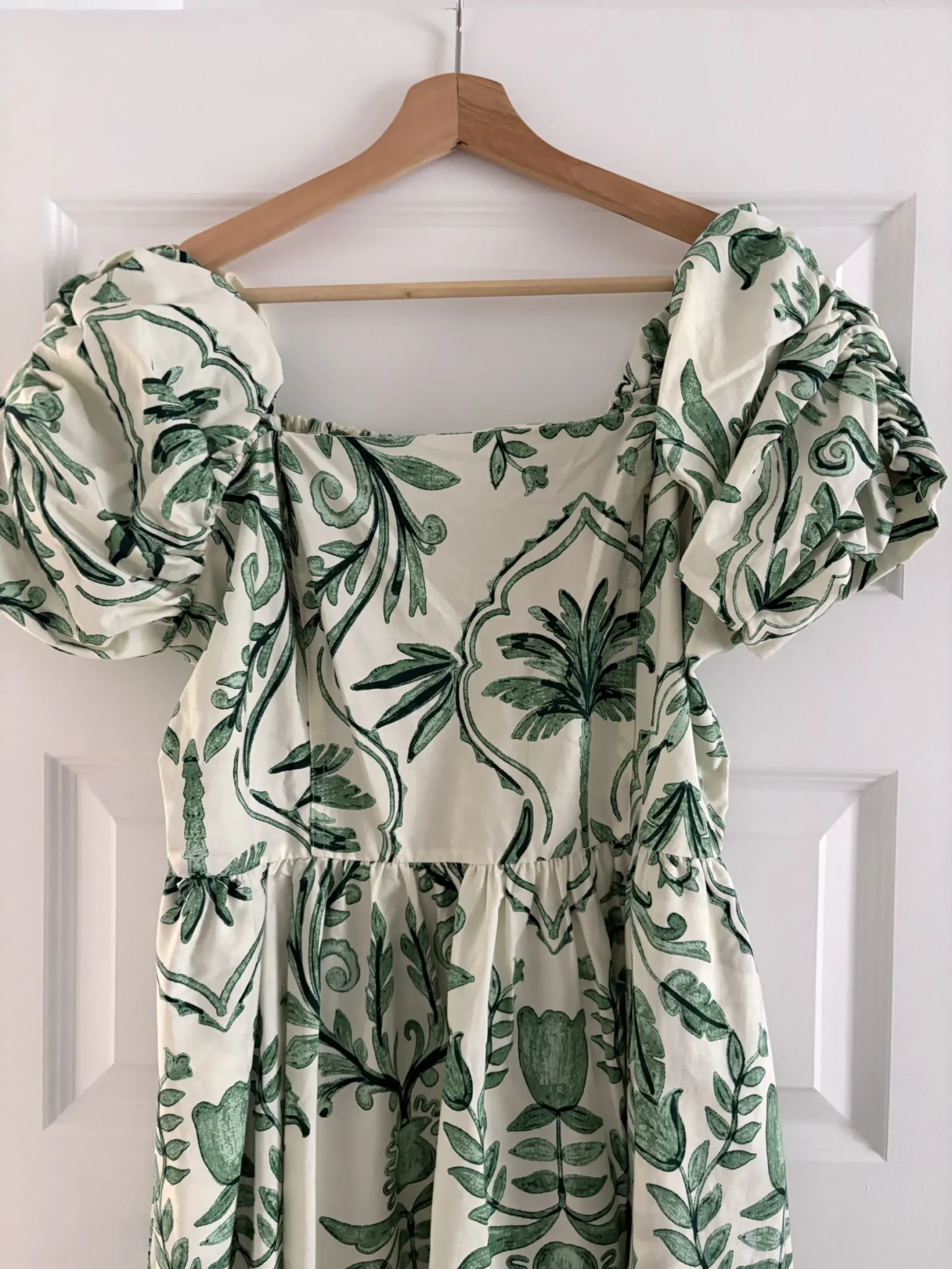 Image for Brand-new green and cream maxi dress by George