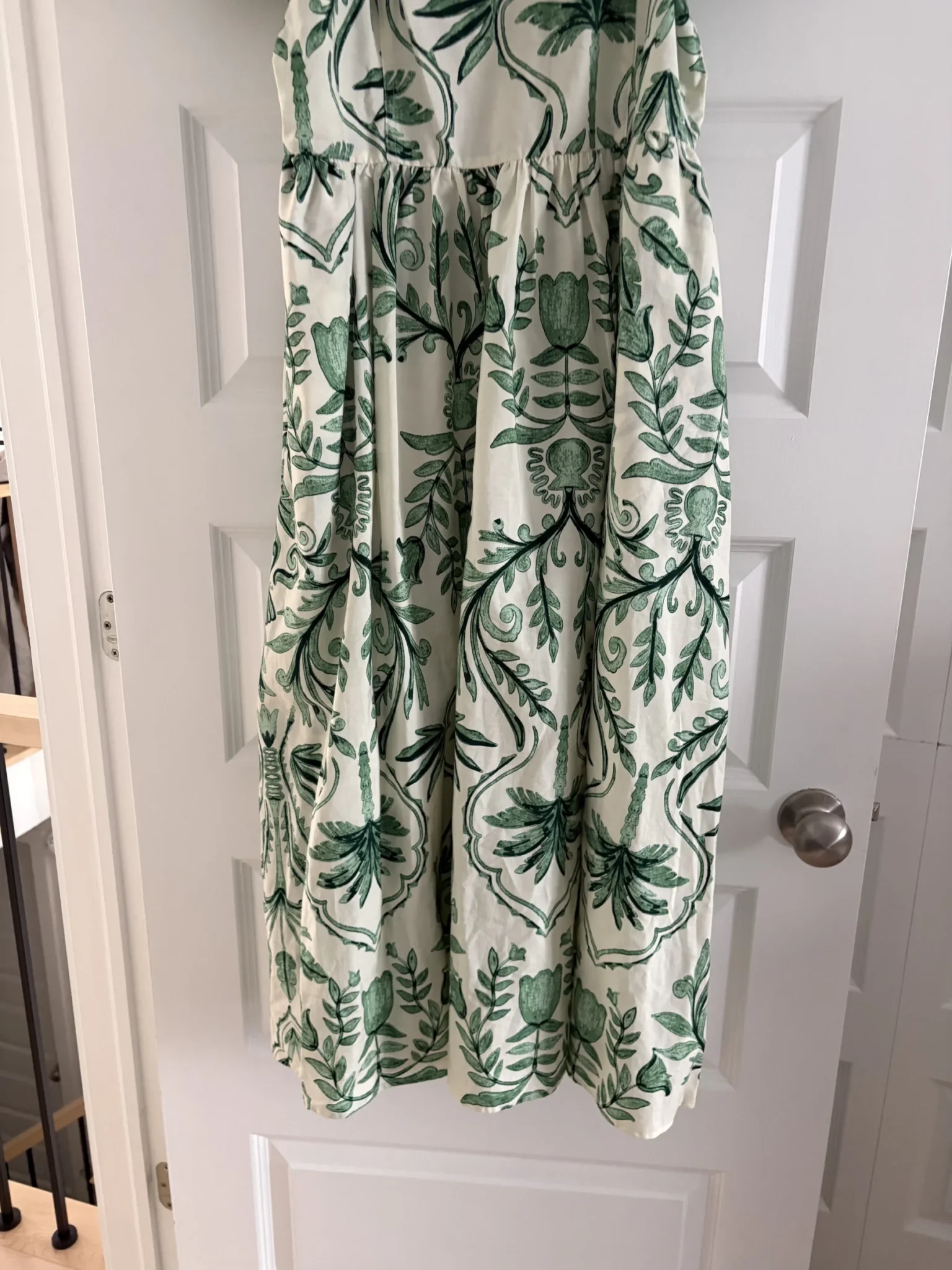 Image for Brand-new green and cream maxi dress by George