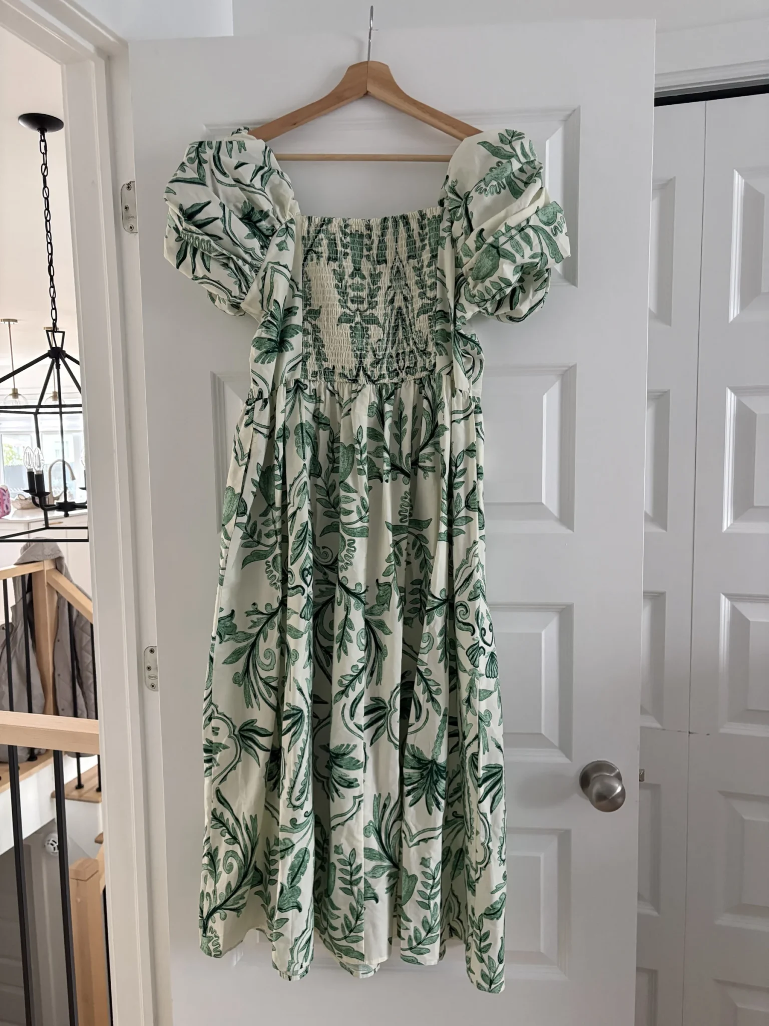 Image for Brand-new green and cream maxi dress by George