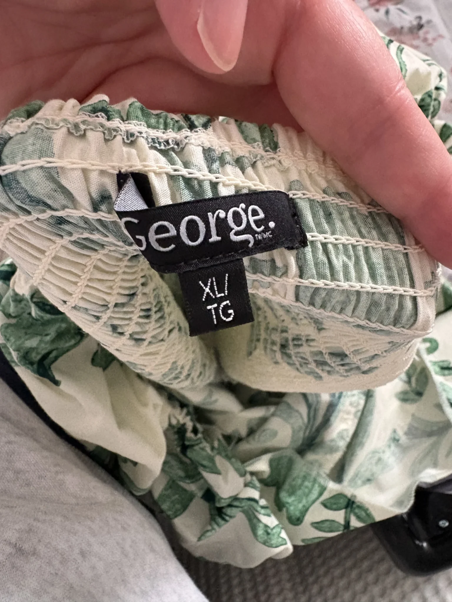 Image for Brand-new green and cream maxi dress by George