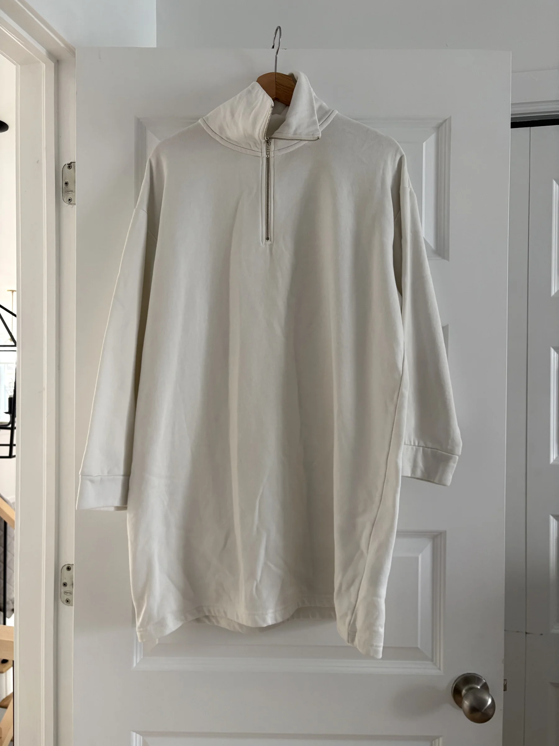 Robe coton ouaté crème H&M HM seconde main
