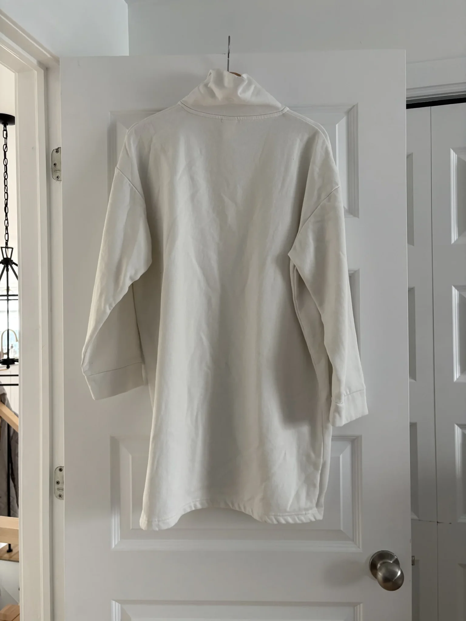 Image for H&M cream-coloured fleece dress