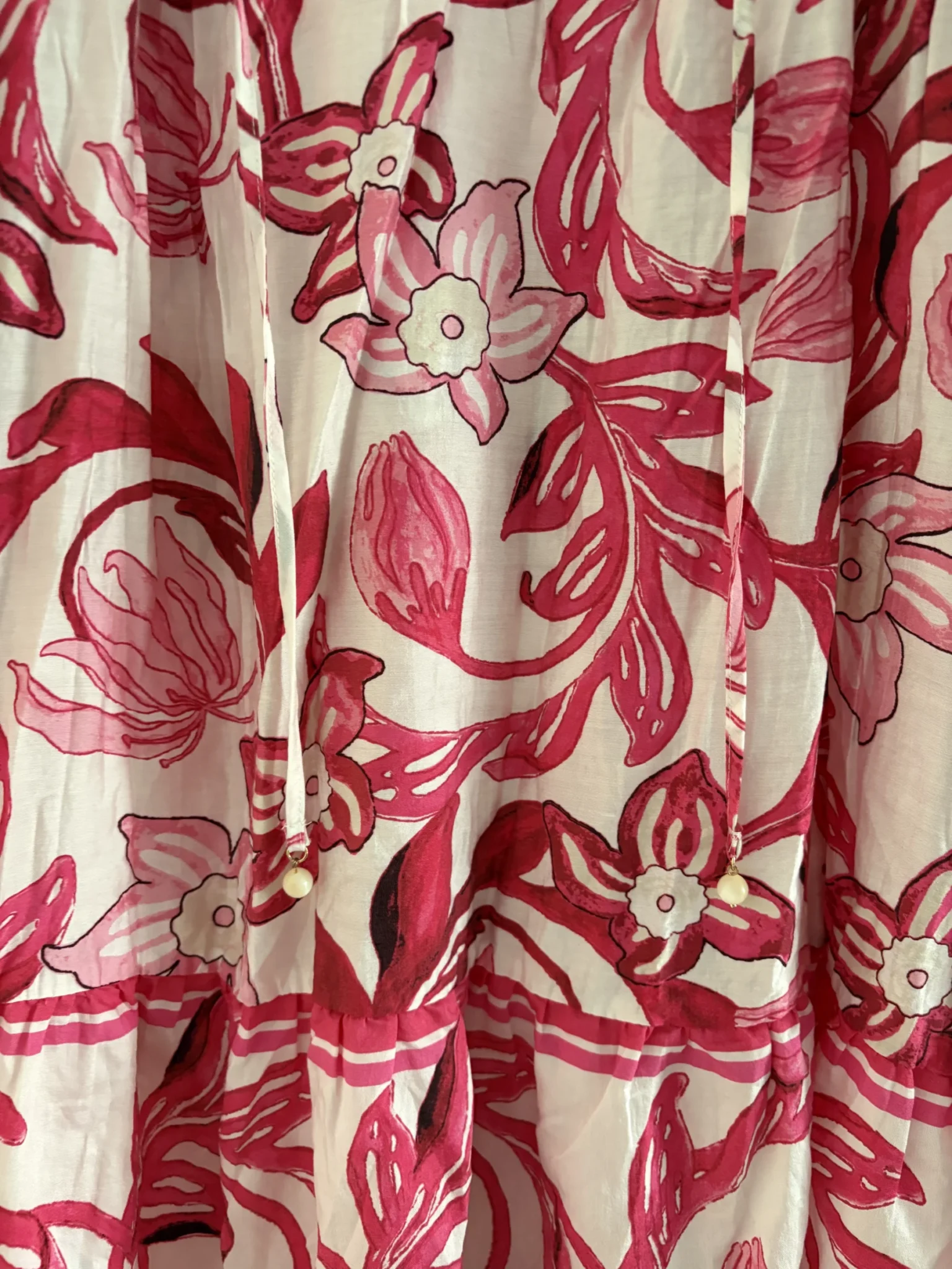 Image for Lightweight pink floral print dress from H&M
