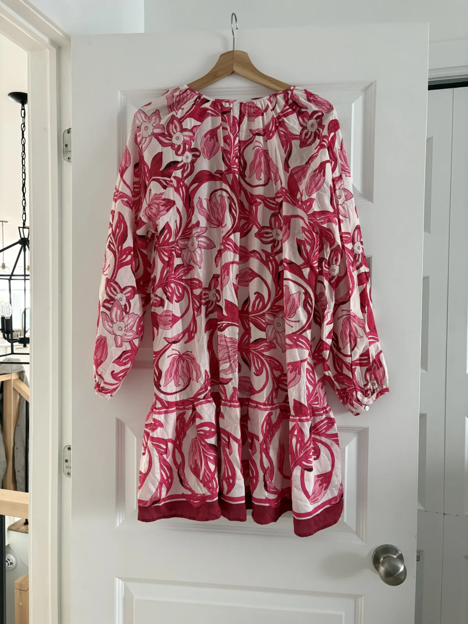 Image for Lightweight pink floral print dress from H&M