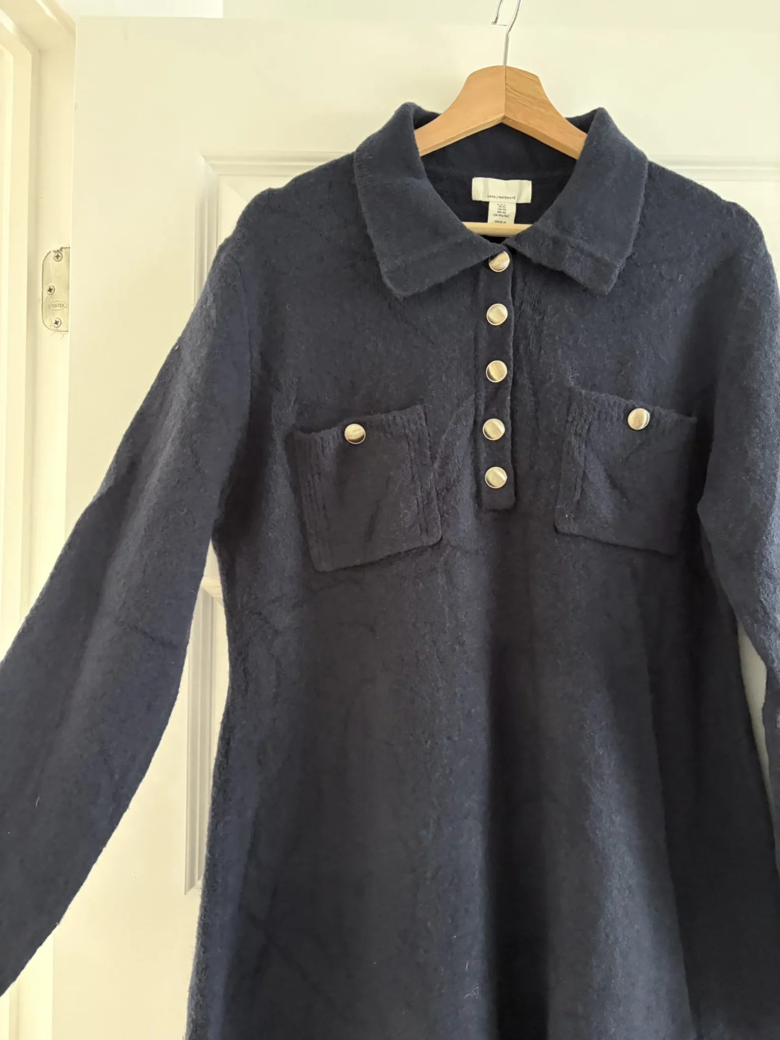 Image for H&M navy blue knitted dress