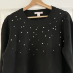 Thumbnail for Brand-new black Joe Fresh jumper with pearls