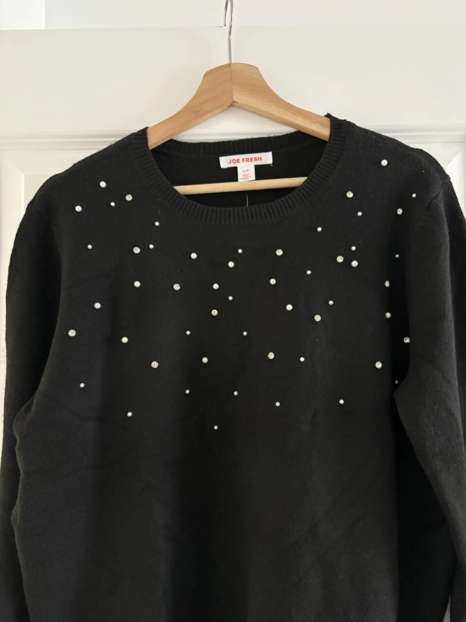 Image for Brand-new black Joe Fresh jumper with pearls