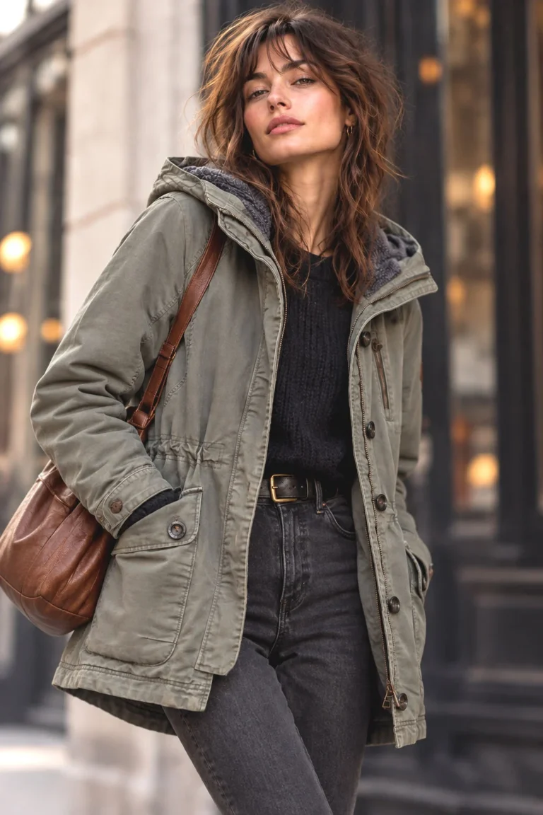 Featured image for Roots Olive Green Hooded Winter Coat Utility Parka
