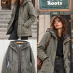 Thumbnail for Roots Olive Green Hooded Winter Coat Utility Parka