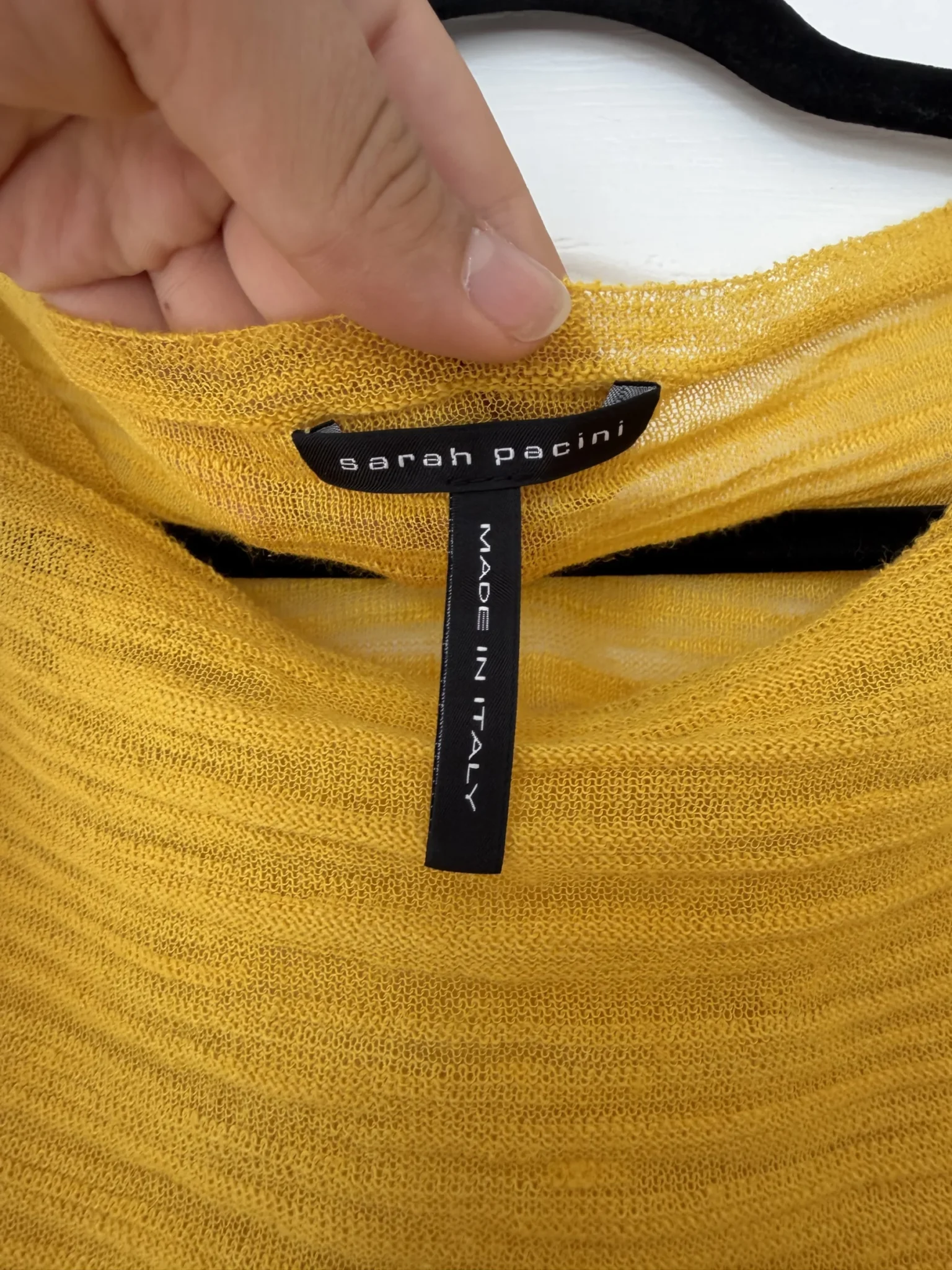Image for Sarah Pacini yellow knitted jumper, one size