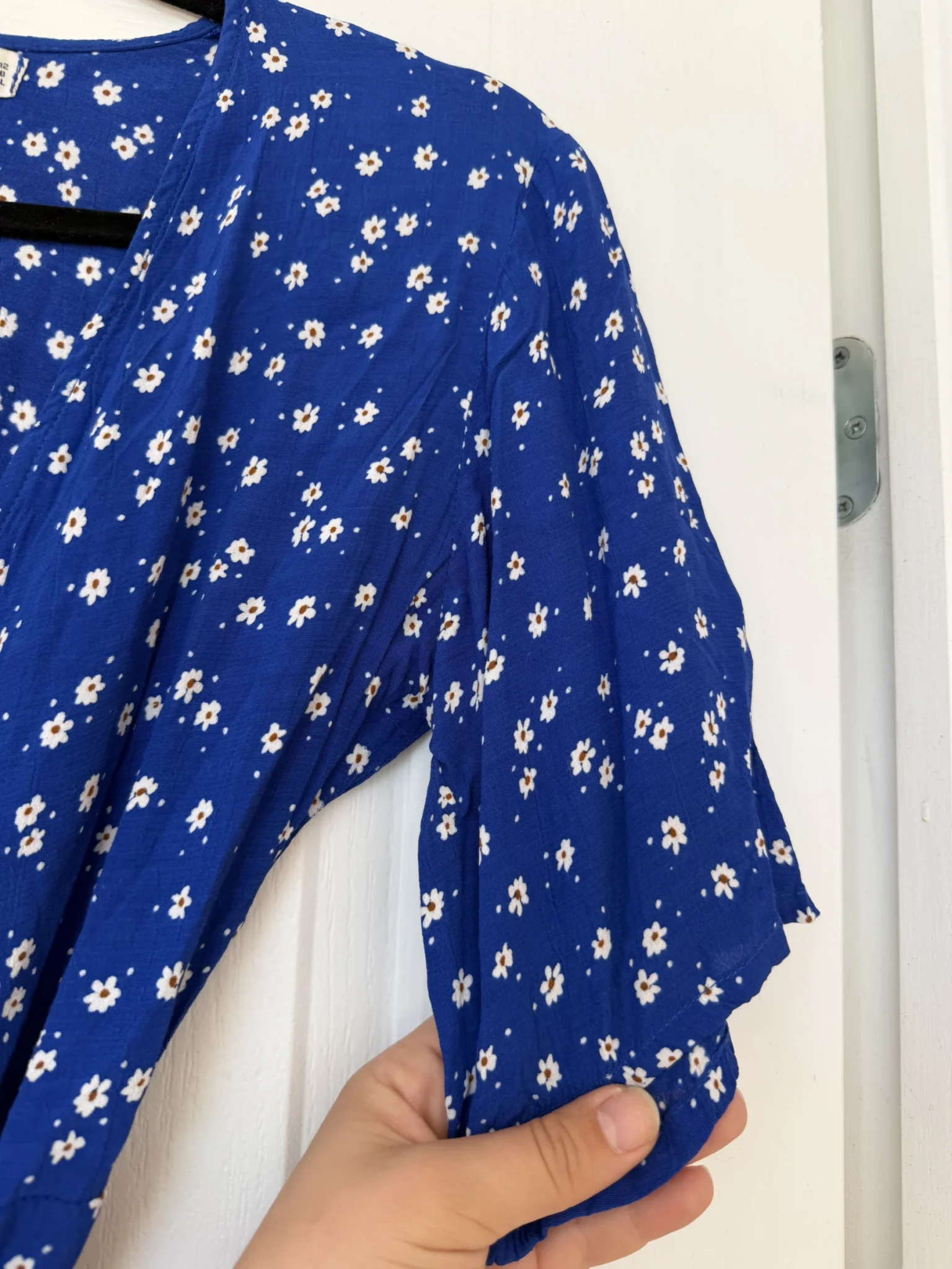 Image for Faithfull the Brand blue and white floral dress, size L