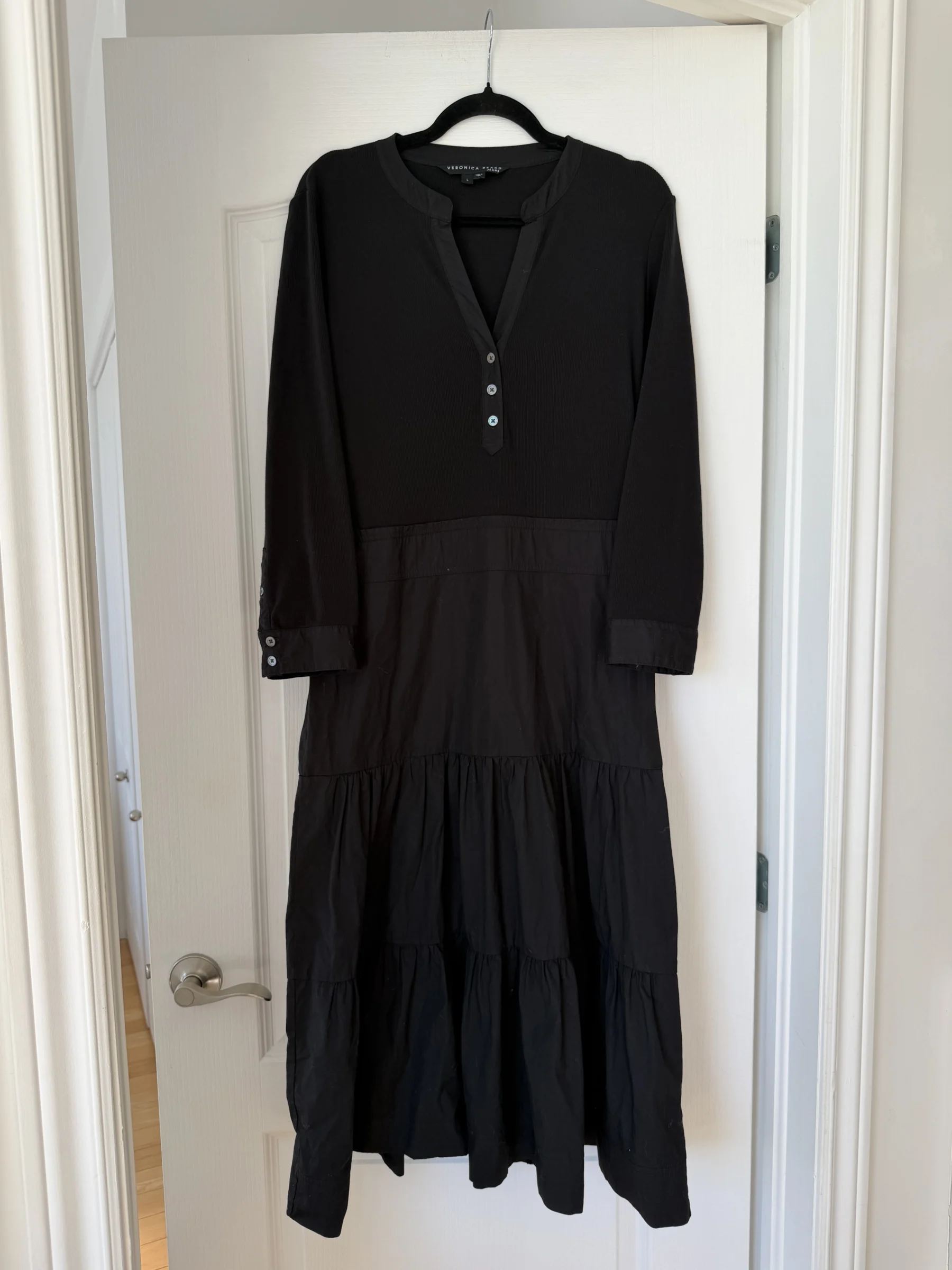 Veronica Beard Jeans dress, size L, black *Other seconde main