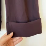 Thumbnail for COS tailored trousers in burgundy and brown, size 10