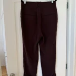 Thumbnail for COS tailored trousers in burgundy and brown, size 10