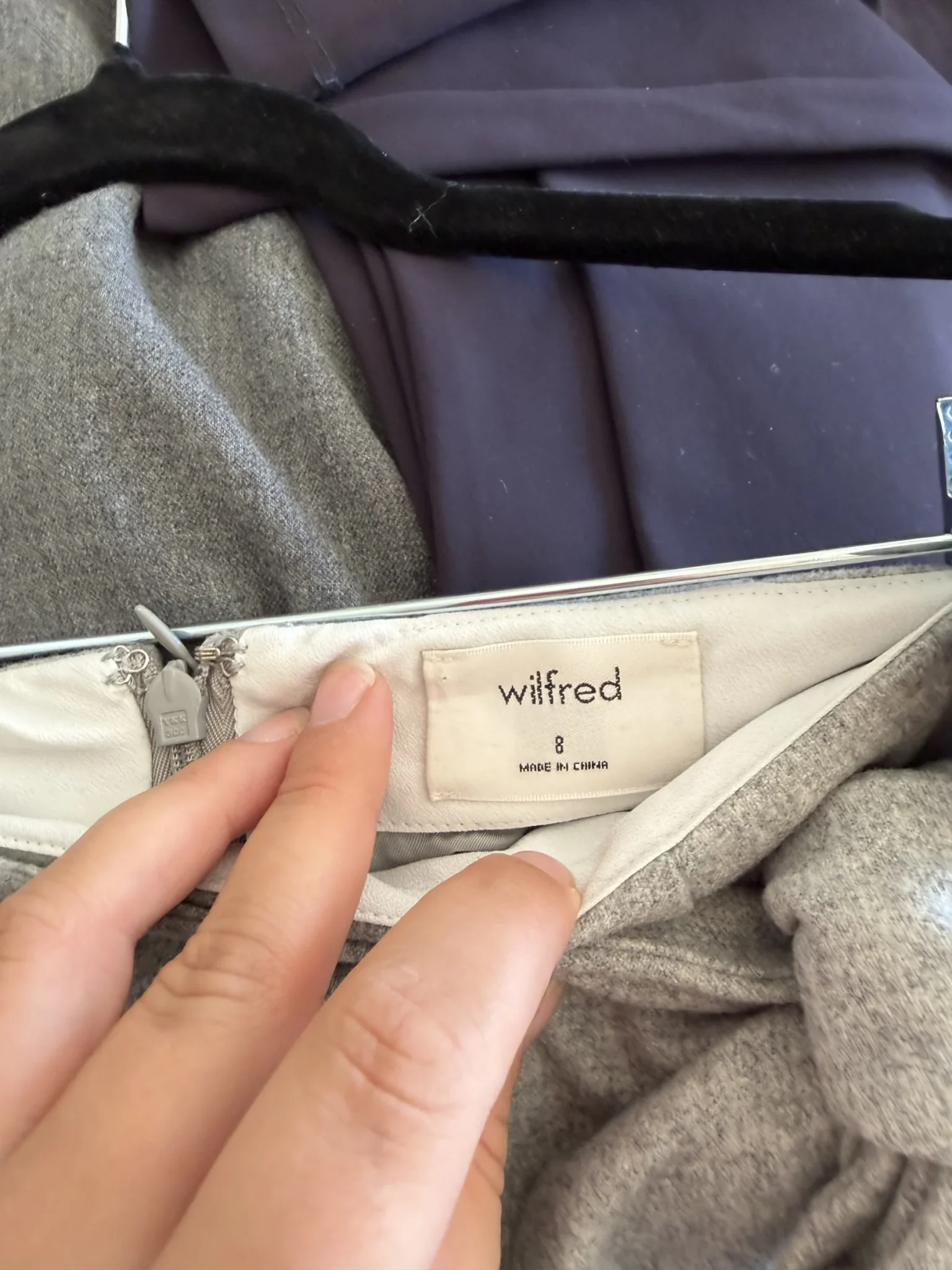 Image for Jupe Wilfred en laine grise taille 8