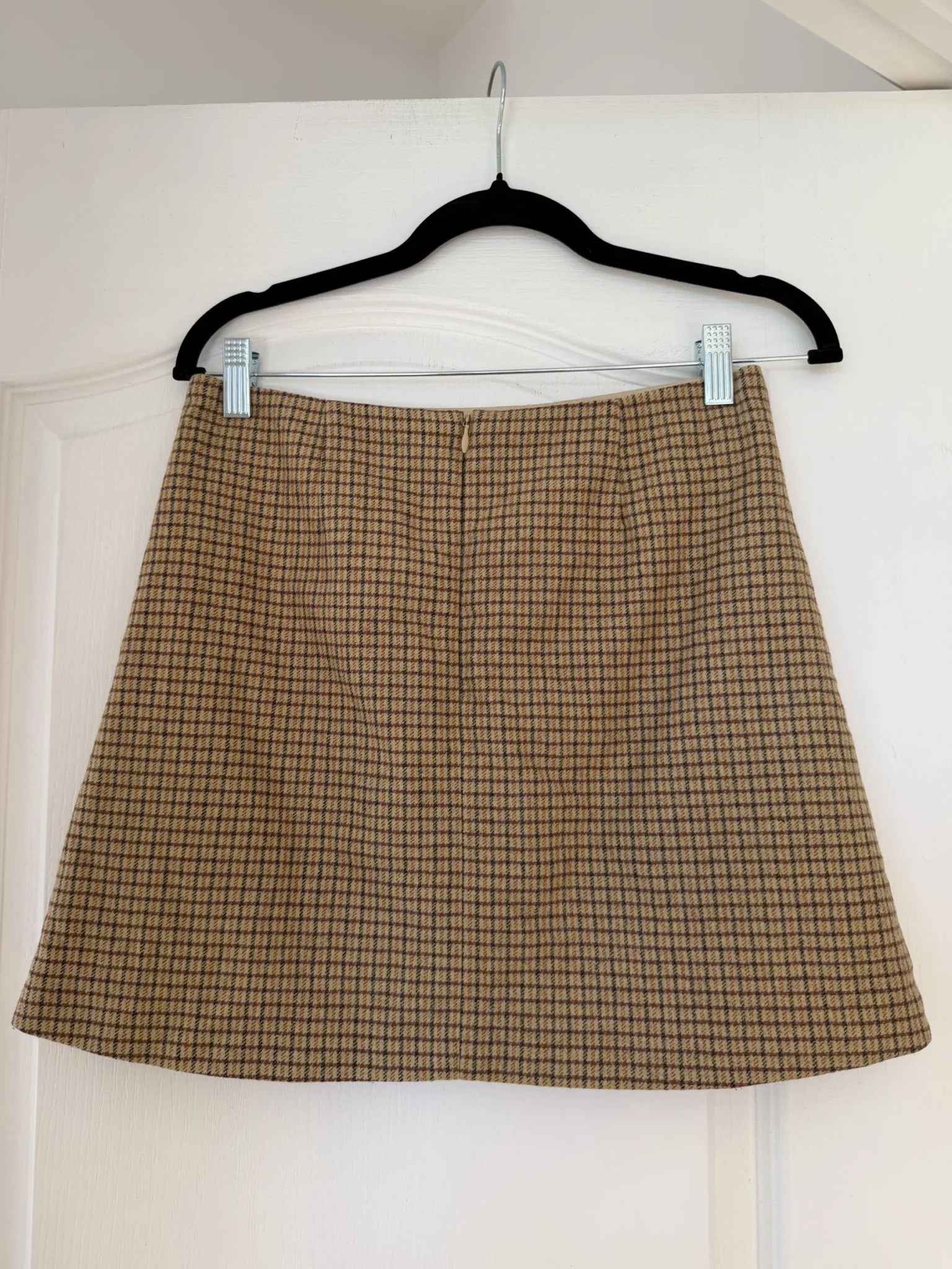 Image for Jupe Wilfred en laine à carreaux marron moutarde taille 8