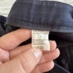 Thumbnail for Pantalon Theory en laine taille 0 bleu marine rayé blanc