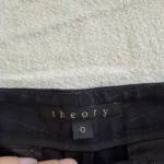Thumbnail for Pantalon Theory en laine taille 0 bleu marine rayé blanc
