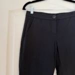 Thumbnail for Pantalon Theory en laine taille 0 bleu marine rayé blanc