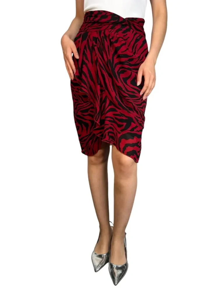 Image for Jupe Bash taille M rouge et noir zèbre