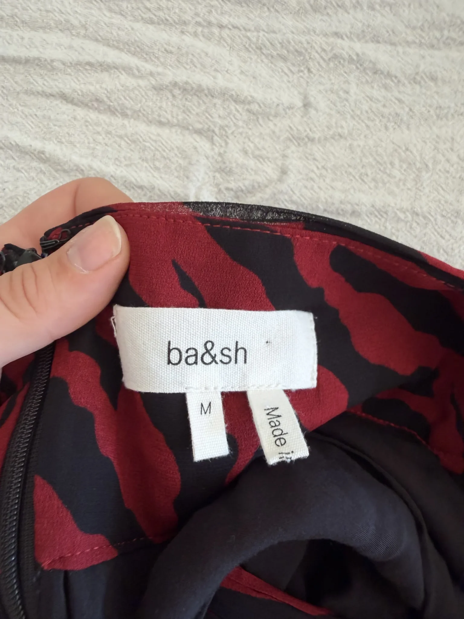 Image for Jupe Bash taille M rouge et noir zèbre