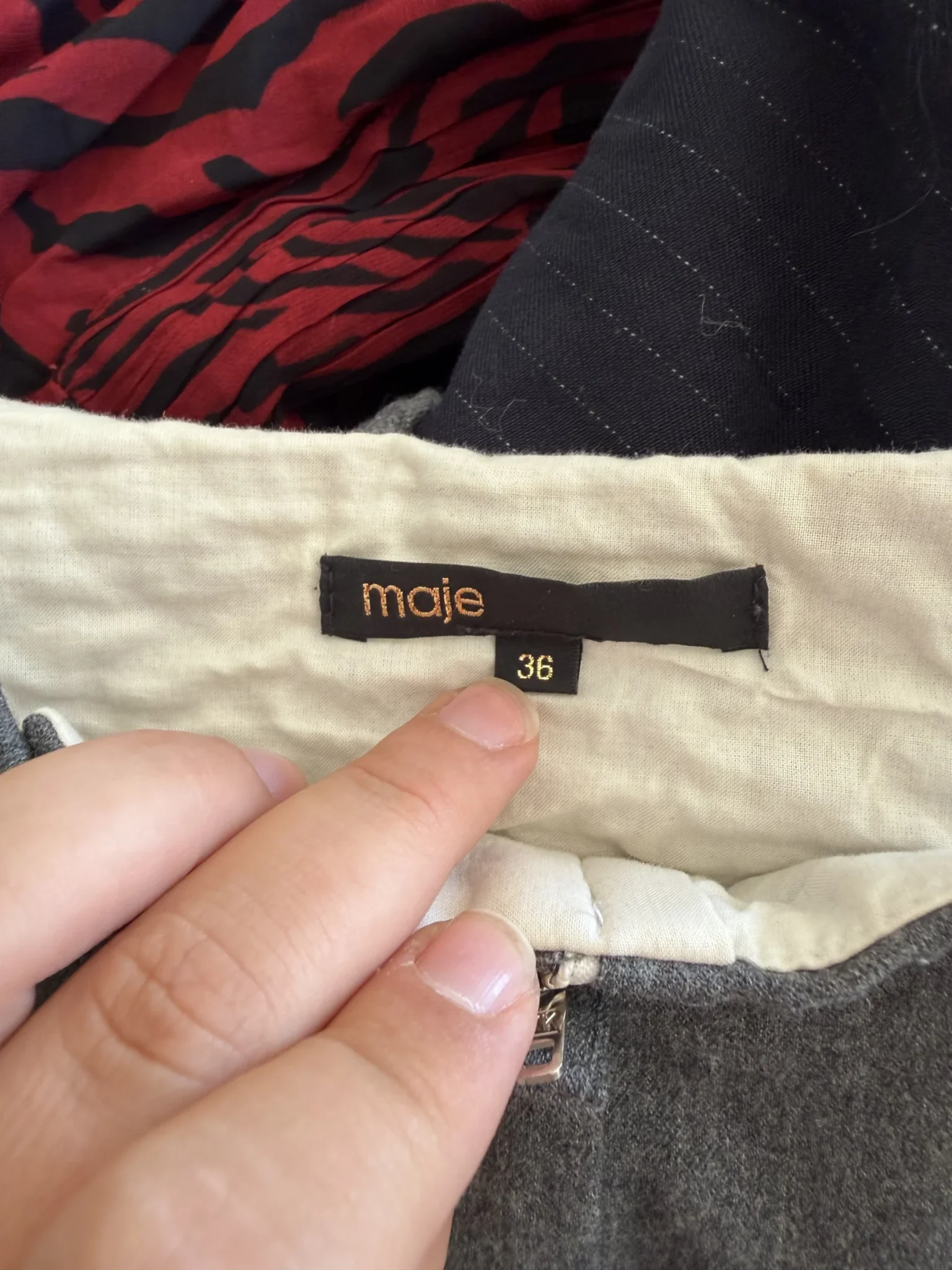 Image for Pantalon Maje en laine taille 36 gris