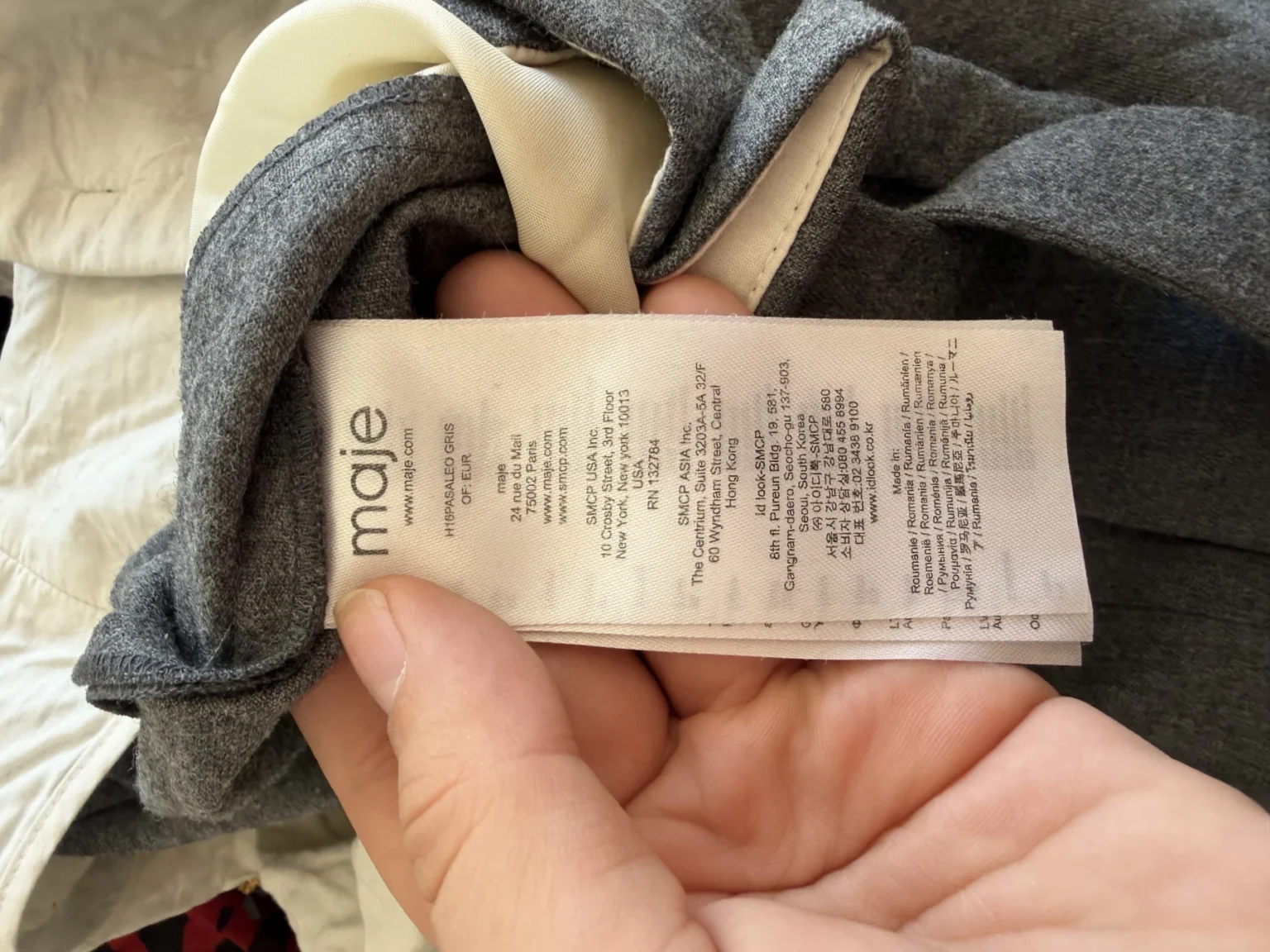 Image for Pantalon Maje en laine taille 36 gris