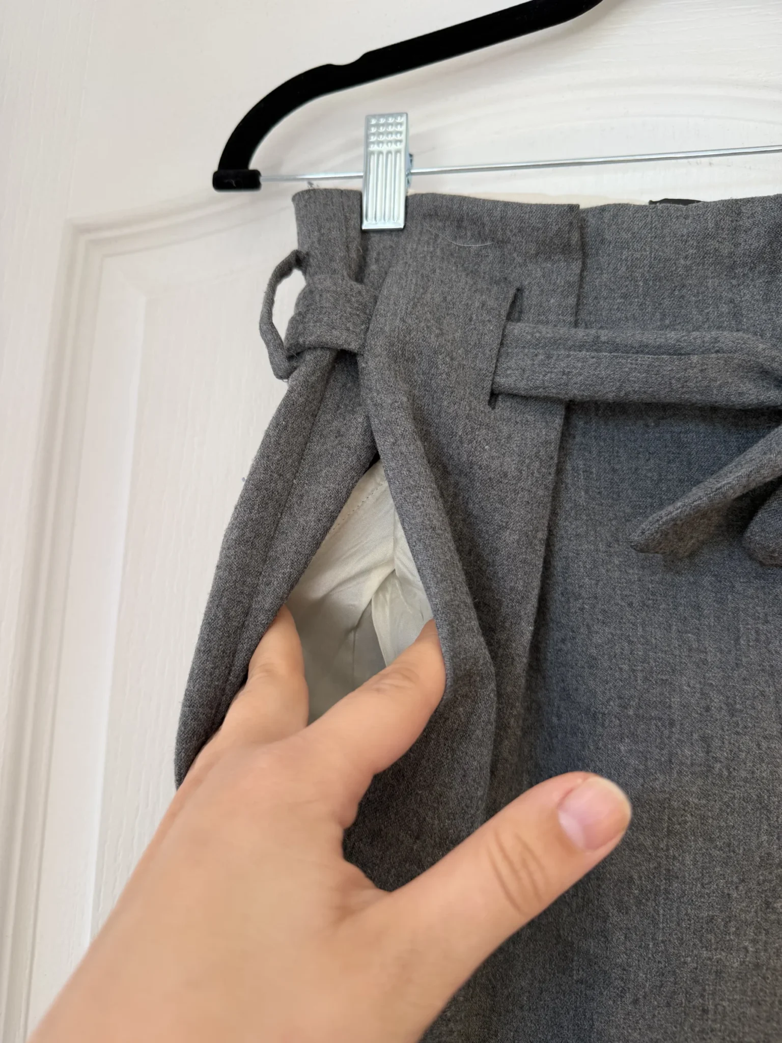 Image for Pantalon Maje en laine taille 36 gris
