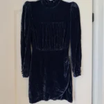 Thumbnail for Robe Reformation en velours bleu marine taille 2