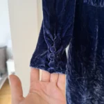 Thumbnail for Robe Reformation en velours bleu marine taille 2