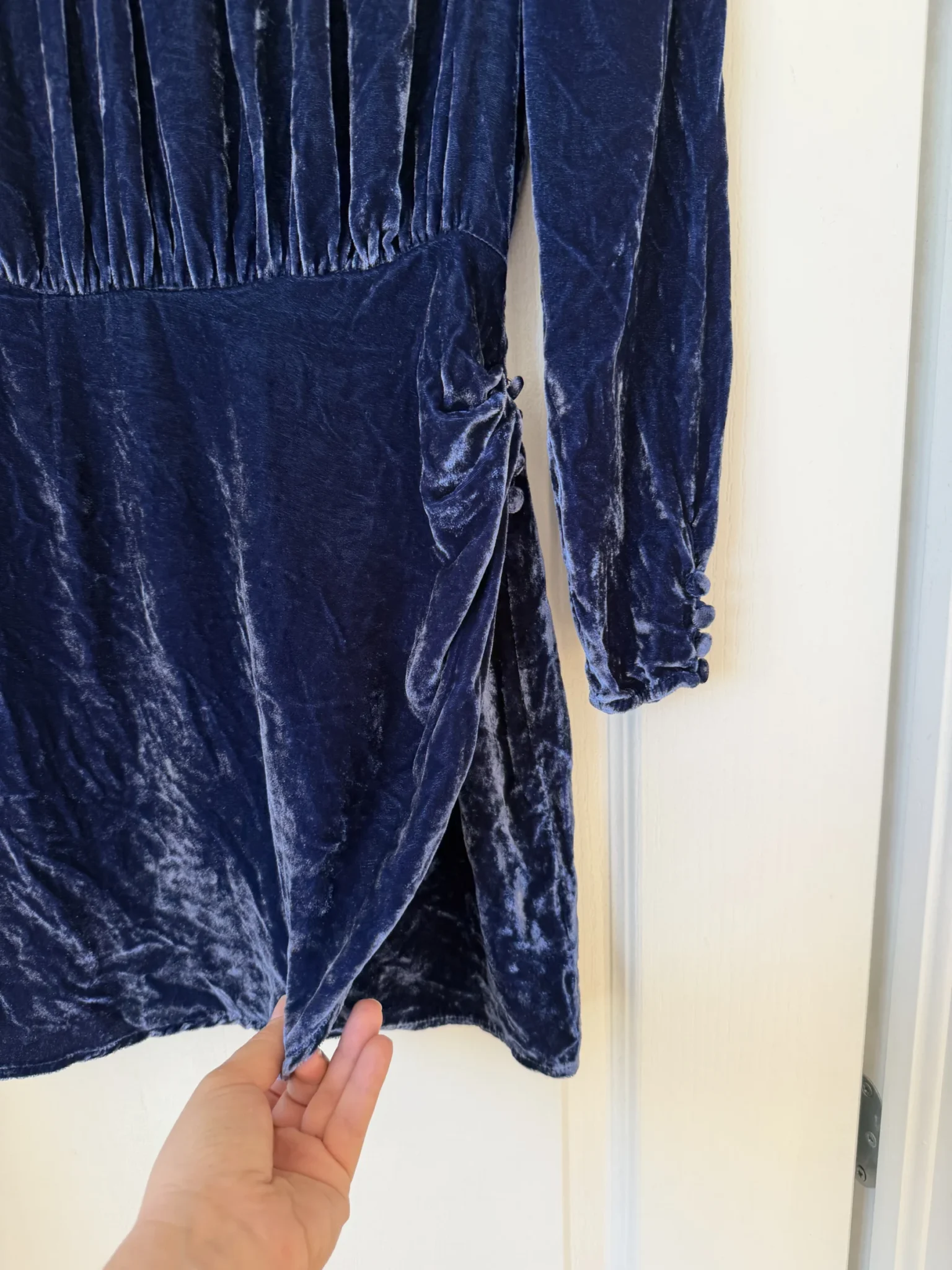 Image for Robe Reformation en velours bleu marine taille 2