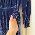 Thumbnail for Robe Reformation en velours bleu marine taille 2