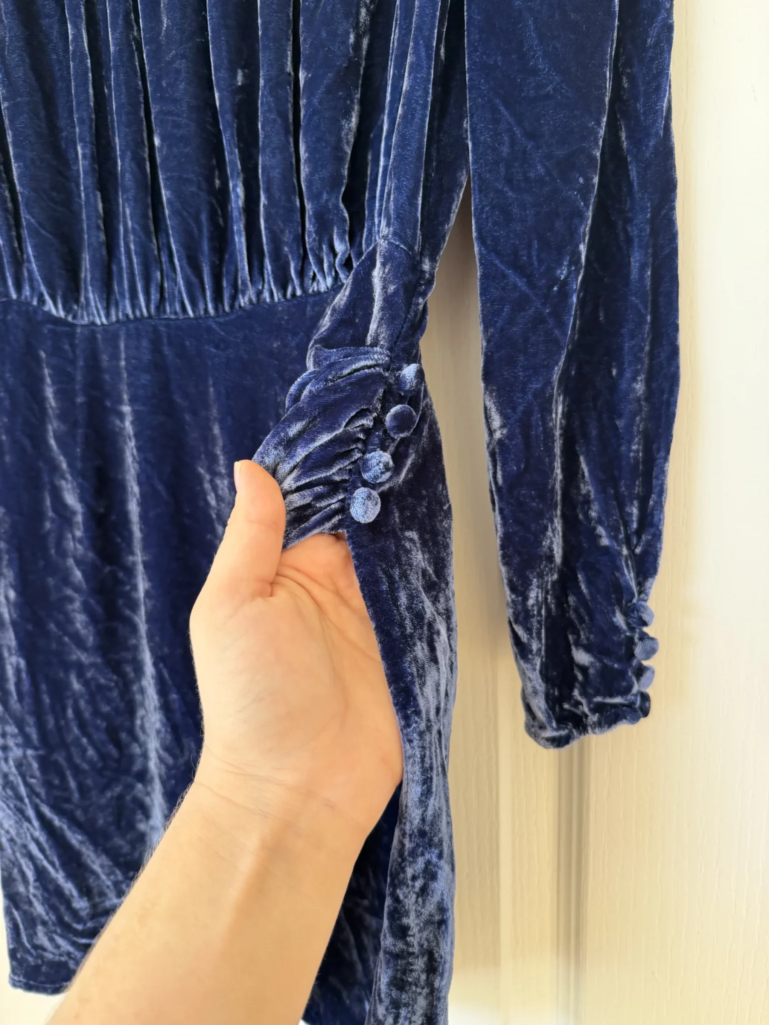 Image for Robe Reformation en velours bleu marine taille 2
