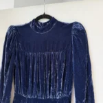 Thumbnail for Robe Reformation en velours bleu marine taille 2